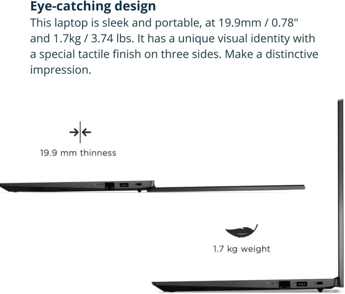 Lenovo V15 Business Laptop • 32GB RAM • 1TB SSD • Intel 4-core Processor • 15.6" FHD • Ethernet Port • HDMI • Windows 11 Pro • Sleek Design • Effortless Elegance - Image 4