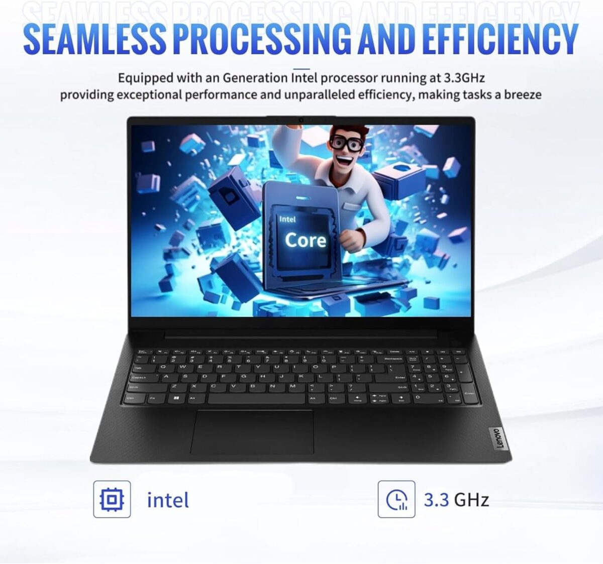 Lenovo V15 Business Laptop • 32GB RAM • 1TB SSD • Intel 4-core Processor • 15.6" FHD • Ethernet Port • HDMI • Windows 11 Pro • Sleek Design • Effortless Elegance - Image 7