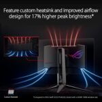 ASUS ROG Swift 27”1440P OLED DSC Gaming Monitor (PG27AQDM) - QHD (2560x1440), 240Hz, 0.03ms, G-SYNC Compatible, Anti-Glare Micro-Texture Coating, 99% DCI-P3, True 10-bit, DisplayPort,Black - Image 5