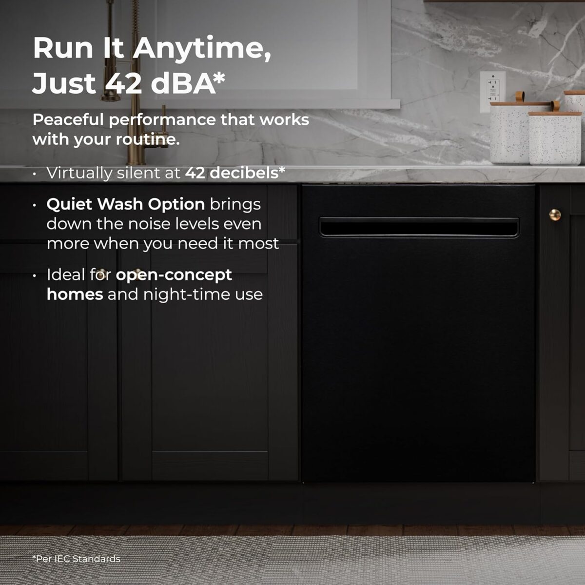 Kenmore Elite 24" Built-in Stainless Steel Tub Dishwasher TotalFlex 3rd, SmartWash, UltraWash, TurboDry, MoreSpace Plus Adjustable Rack, Energy Star Certified, Black - Image 8