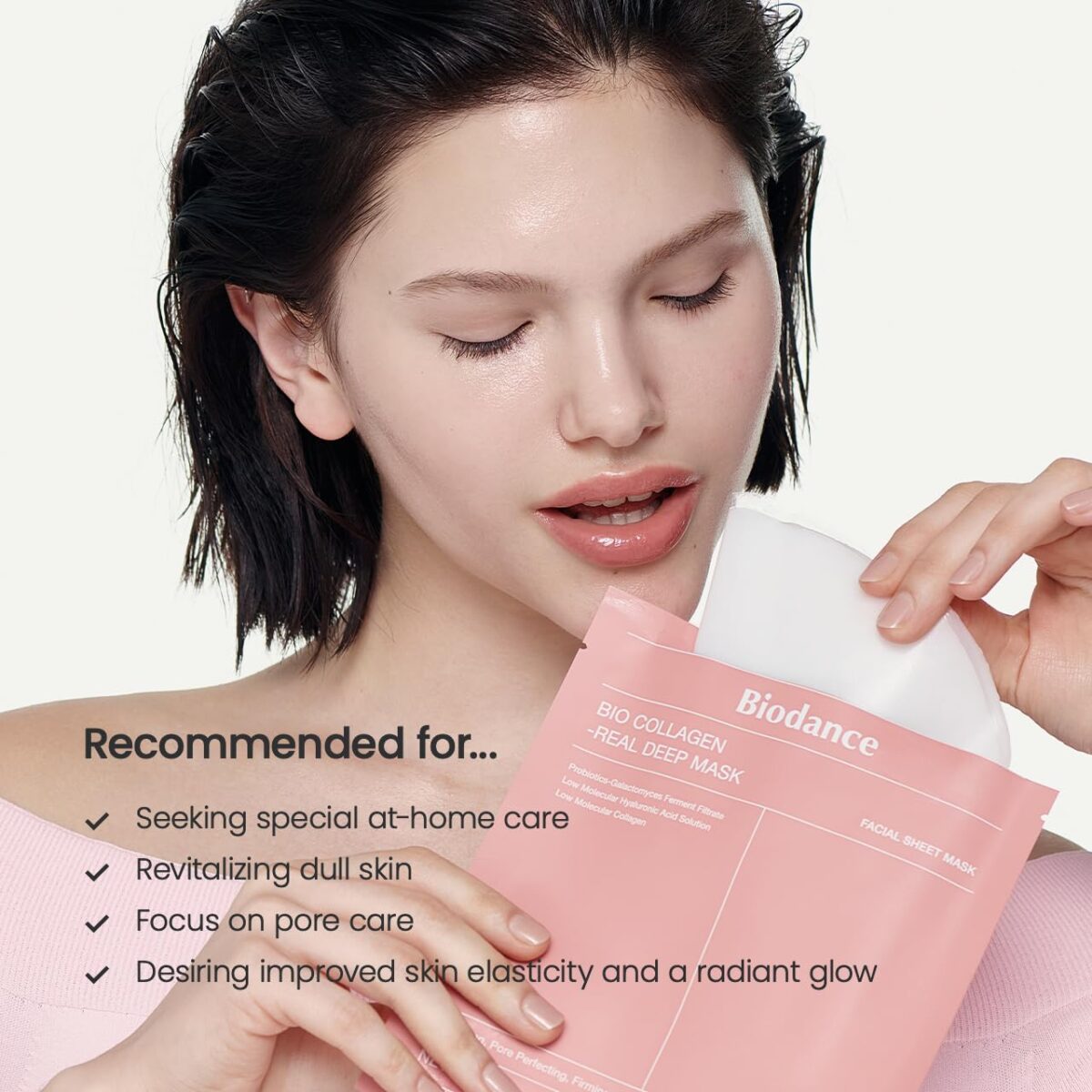 BIODANCE Bio-Collagen Real Deep Mask, Hydrating Overnight Hydrogel Mask, Pore Minimizing, Elasticity, Plumping Improvement, Korean Skincare, Stocking Stuffers for Teen Girls | 1.19oz(34g) x 4ea - Image 10