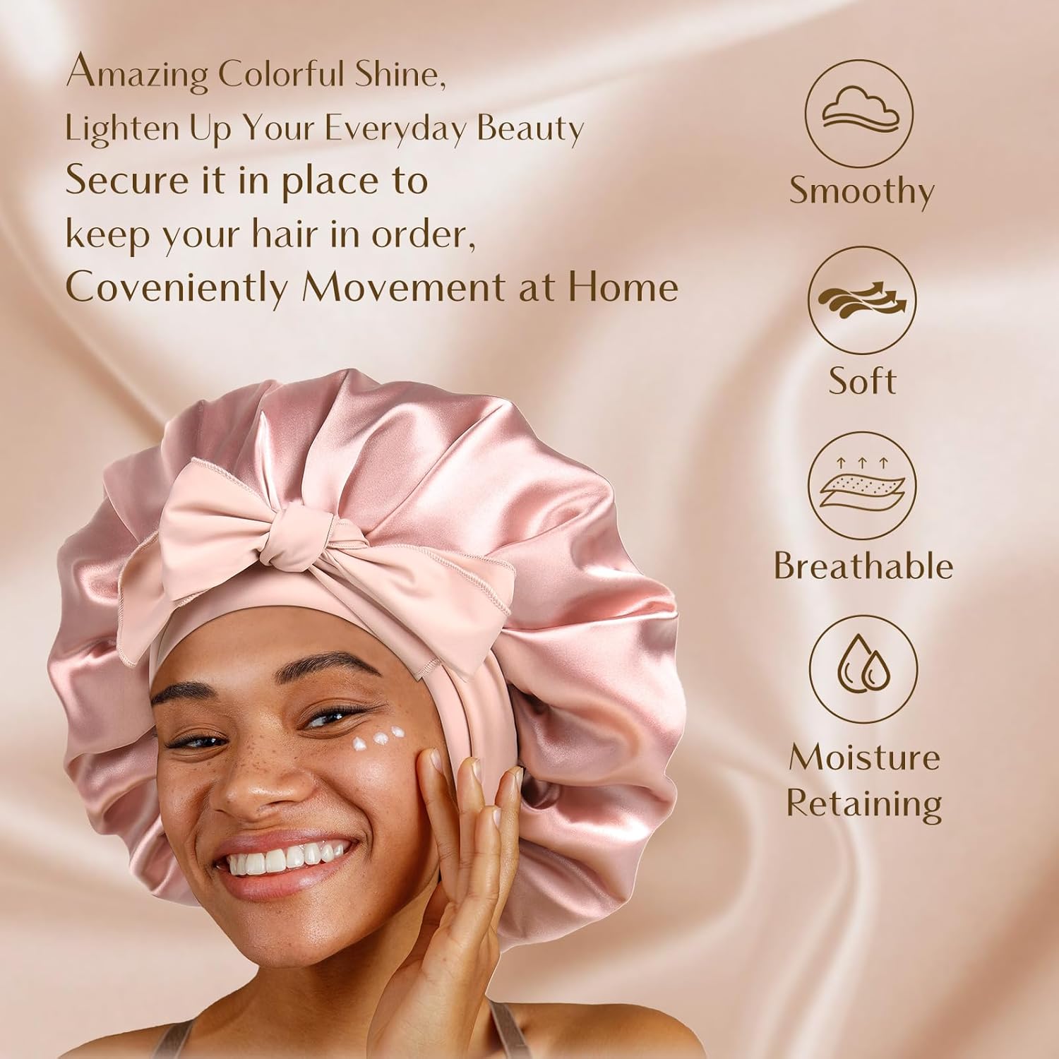 1760133266_YANIBEST-Silk-Bonnet-for-Sleeping-Women-Satin-Bonnet-Double-Layer-Satin-Lined-Hair-Bonnet-with-Tie-Band-Curly-Hair.jpg YANIBEST Silk Bonnet for Sleeping Women Satin Bonnet Double Layer Satin Lined Hair Bonnet with Tie Band Curly Hair - Image 4