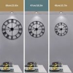 LEIKE Large Wall Clock, 24" Completely Silent, Non Ticking, Battery-Operated,Rustic Round Modern Metal Wall Clock Decor for Living Room, Bedroom and Kitchen, (60cm, Black-Roman Number) - Image 6