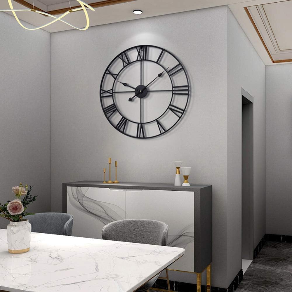 1760133923_LEIKE-Large-Wall-Clock-24-Completely-Silent-Non-Ticking-Battery-OperatedRustic-Round-Modern-Metal-Wall-Clock-Decor-for-Living-Room-Bedroom-and-Kitchen-60cm-Black-Roman-Number.jpg LEIKE Large Wall Clock, 24" Completely Silent, Non Ticking, Battery-Operated,Rustic Round Modern Metal Wall Clock Decor for Living Room, Bedroom and Kitchen, (60cm, Black-Roman Number) - Image 7
