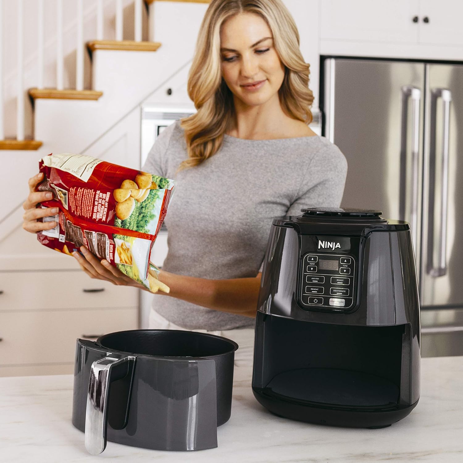 1760167018_Ninja-Air-Fryer-4-QT-Capacity-4-in1-Roast-Crisp-Roast-Reheats-Dehydrates-Dishwasher-Safe-Parts-Includes-20-Easy-Healthy-Recipes-Compact-Grey-AF101.jpg Ninja | Air Fryer | 4 QT Capacity | 4-in1 Roast, Crisp, Roast, Reheats, & Dehydrates | Dishwasher Safe Parts | Includes 20 Easy & Healthy Recipes | Compact | Grey | AF101 - Image 10