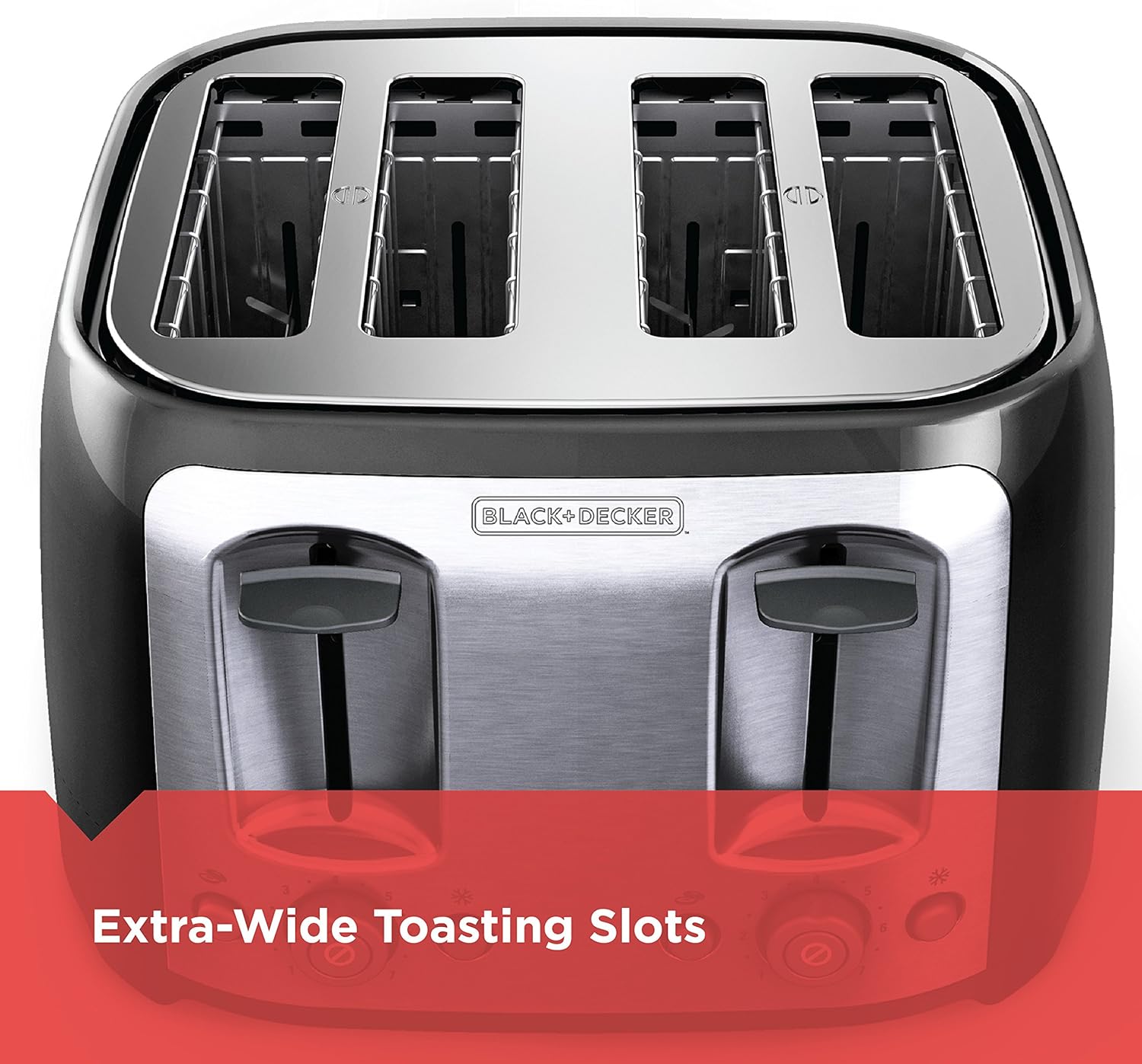 1760167122_BLACKDECKER-4-Slice-Toaster-Extra-Wide-Slots-7-Shade-Settings-1400-Watts-Frozen-and-Bagel-Buttons-Toast-Shade-Selector-Extra-Lift.jpg BLACK+DECKER 4-Slice Toaster, Extra Wide Slots, 7 Shade Settings, 1400 Watts, Frozen and Bagel Buttons, Toast Shade Selector, Extra Lift - Image 4