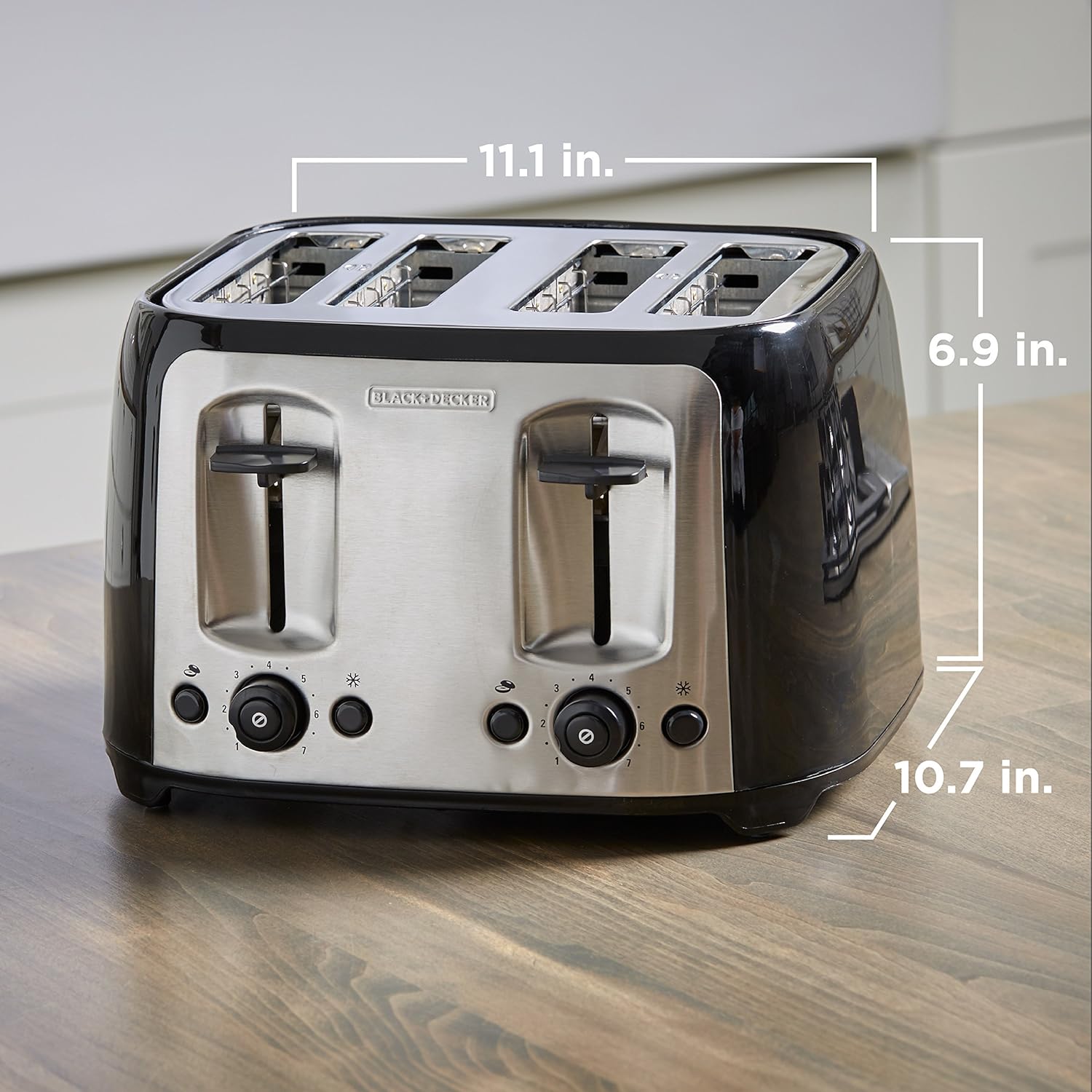 1760167127_BLACKDECKER-4-Slice-Toaster-Extra-Wide-Slots-7-Shade-Settings-1400-Watts-Frozen-and-Bagel-Buttons-Toast-Shade-Selector-Extra-Lift.jpg BLACK+DECKER 4-Slice Toaster, Extra Wide Slots, 7 Shade Settings, 1400 Watts, Frozen and Bagel Buttons, Toast Shade Selector, Extra Lift - Image 7
