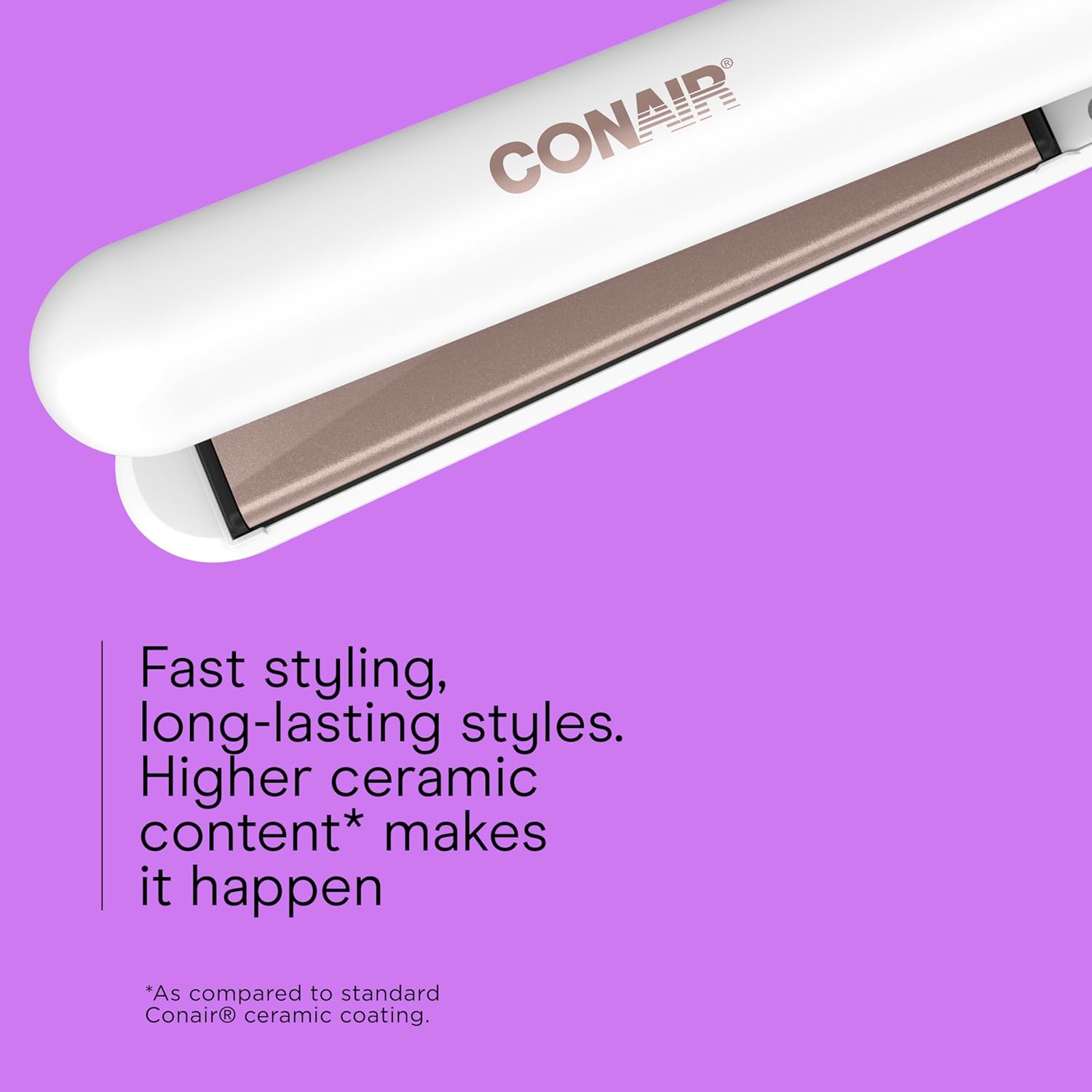 1760167356_Conair-Double-Ceramic-Flat-Iron-1-Inch-Flat-Iron-Hair-Straightener-with-Claw-Clip-5-Heat-Settings-Extra-Long-Floating-Plates-White.jpg Conair Double Ceramic Flat Iron, 1-Inch Flat Iron Hair Straightener with Claw Clip, 5 Heat Settings, Extra-Long Floating Plates, White - Image 4