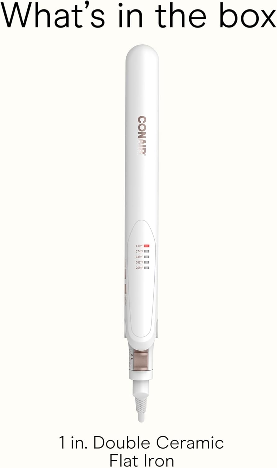 1760167365_Conair-Double-Ceramic-Flat-Iron-1-Inch-Flat-Iron-Hair-Straightener-with-Claw-Clip-5-Heat-Settings-Extra-Long-Floating-Plates-White.jpg Conair Double Ceramic Flat Iron, 1-Inch Flat Iron Hair Straightener with Claw Clip, 5 Heat Settings, Extra-Long Floating Plates, White - Image 9