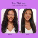 Conair Double Ceramic Flat Iron, 1-Inch Flat Iron Hair Straightener with Claw Clip, 5 Heat Settings, Extra-Long Floating Plates, White - Image 10