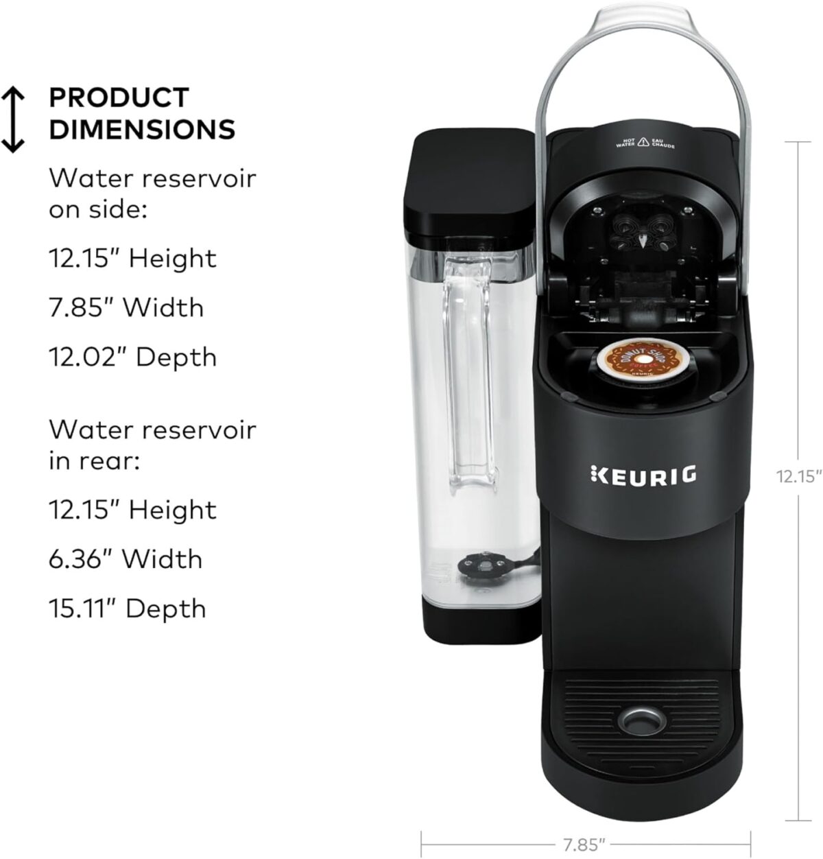 Keurig K-Supreme Single Serve K-Cup Pod Coffee Maker, MultiStream Technology, 4 Brew Sizes, 66oz Dual-Position Removable Reservoir, Black - Image 6