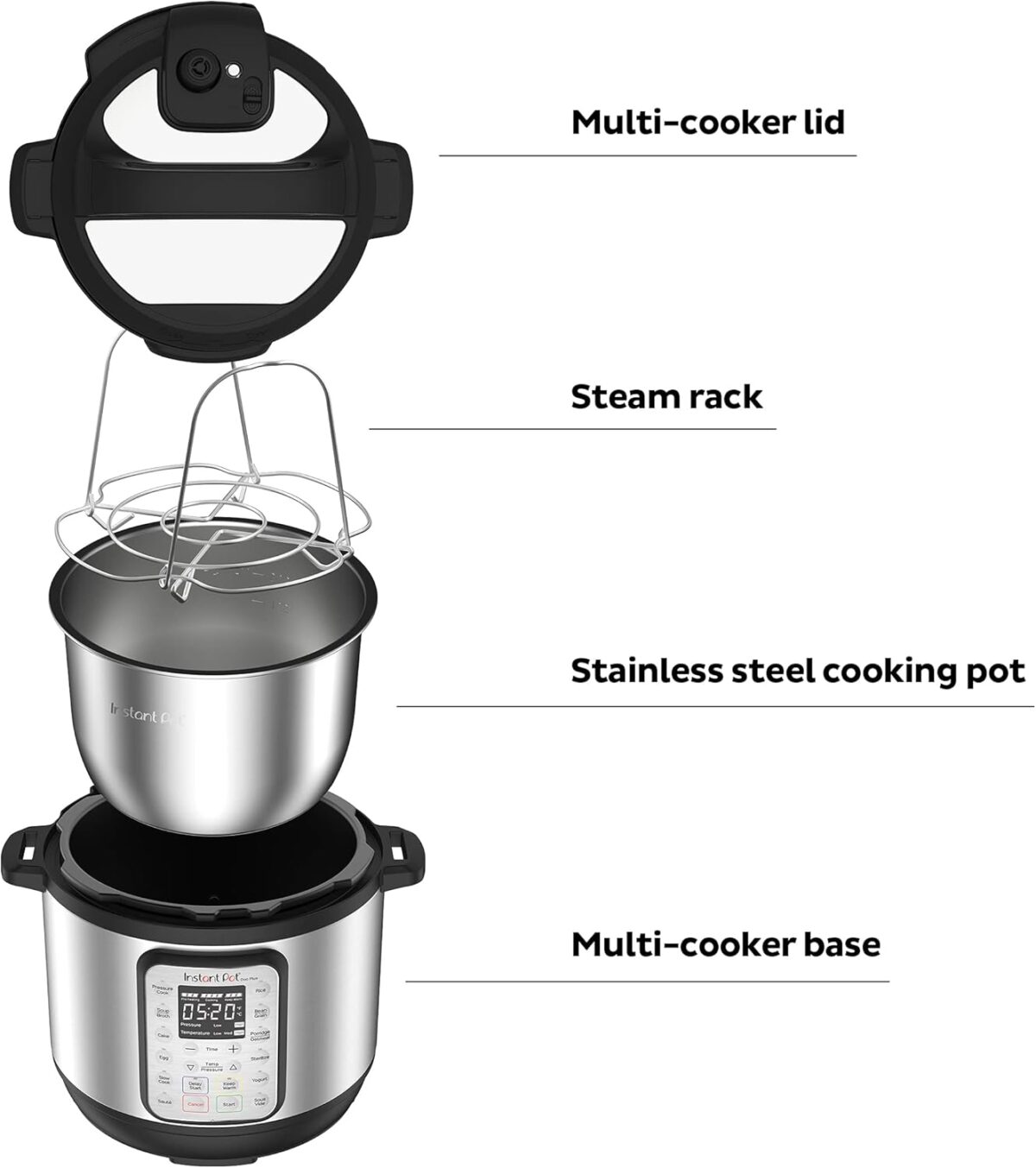 Instant Pot Duo Plus 9-in-1 Electric Pressure Cooker, Slow Cooker, Rice Cooker, Steamer, Sauté, Yogurt Maker, Warmer & Sterilizer, Includes App With Over 800 Recipes, Stainless Steel, 3 Quart - Image 8