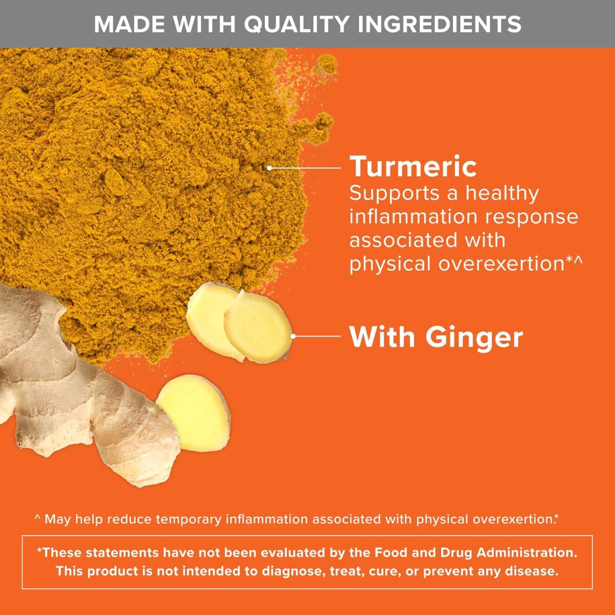 Qunol Turmeric Curcumin with Black Pepper & Ginger, 2400mg Turmeric Extract with 95% Curcuminoids, Extra Strength Supplement, Enhanced Absorption, Joint Support Supplement, 105 Count - Image 9