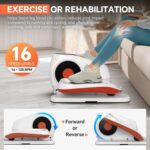 2025 New Under Desk Elliptical Machine, Electric Ellipse Leg Exerciser Pro As Seen On TV with 16 Adjustable Speed, Quiet and Fully Assembled with Remote Control & Non-Slip Foot Straps - Image 3