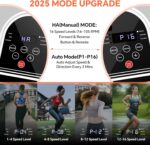 2025 New Under Desk Elliptical Machine, Electric Ellipse Leg Exerciser Pro As Seen On TV with 16 Adjustable Speed, Quiet and Fully Assembled with Remote Control & Non-Slip Foot Straps - Image 4