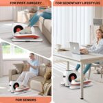 2025 New Under Desk Elliptical Machine, Electric Ellipse Leg Exerciser Pro As Seen On TV with 16 Adjustable Speed, Quiet and Fully Assembled with Remote Control & Non-Slip Foot Straps - Image 7
