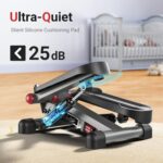 UTRYUP Mini Stepper for Home Exercise, Compact Hydraulic Stair Stepper with Resistance Bands, Quiet Fitness Machine with LCD Monitor, 300 lbs Weight Capacity - Image 4