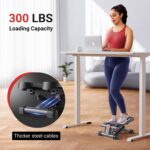UTRYUP Mini Stepper for Home Exercise, Compact Hydraulic Stair Stepper with Resistance Bands, Quiet Fitness Machine with LCD Monitor, 300 lbs Weight Capacity - Image 7