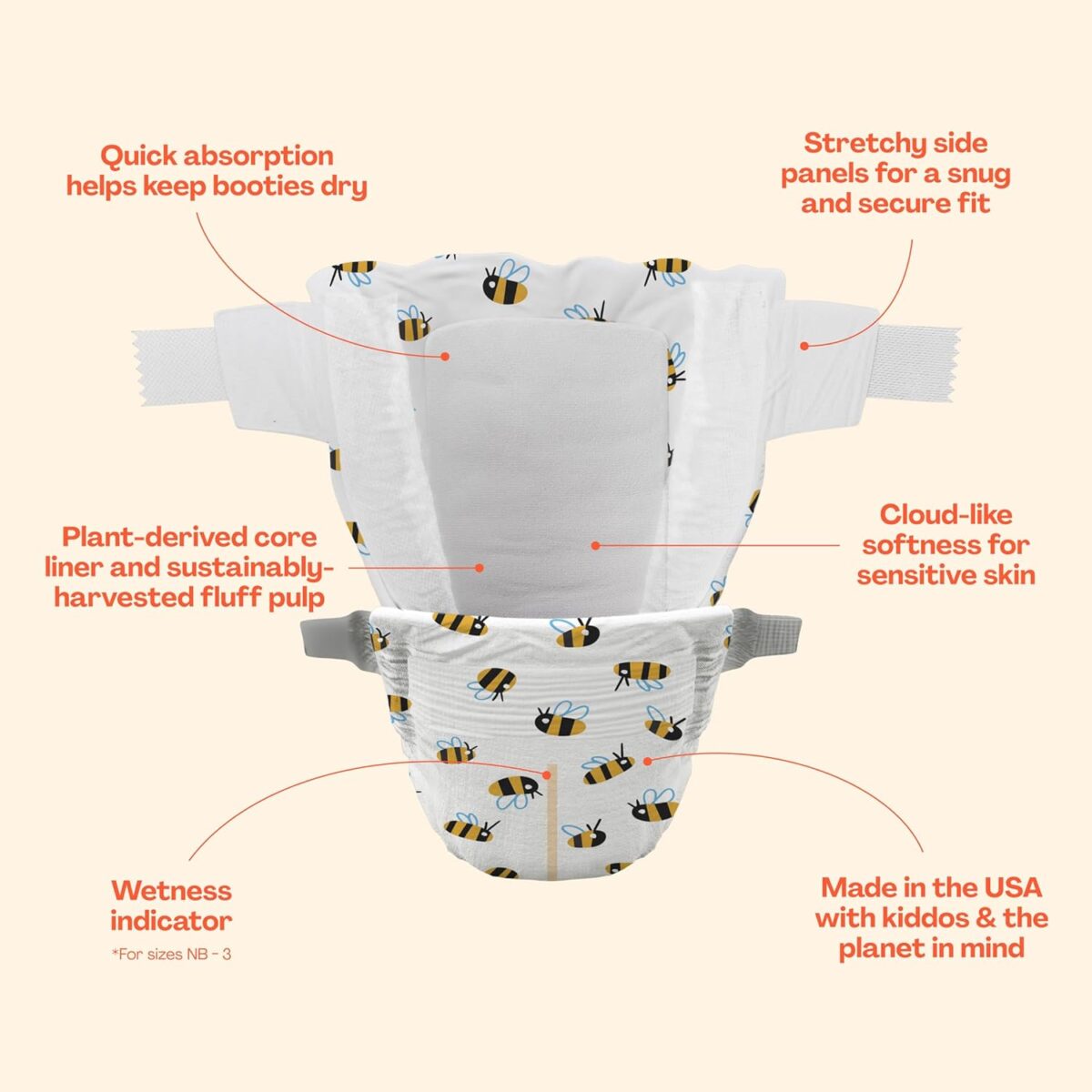 Hello Bello Premium Diapers Size NB, Safari Squad & Shine and Dandy Designs, 76ct Club Box - Image 7