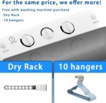 Portable Twin Tub 18lbs Washing Machine with Drying Rack and 10 Hangers, 11lbs Washer Mini Compact Laundry Machine with 7lbs Spinner, Semi-automatic Washer Combo for Dorms, Apartment - Image 3