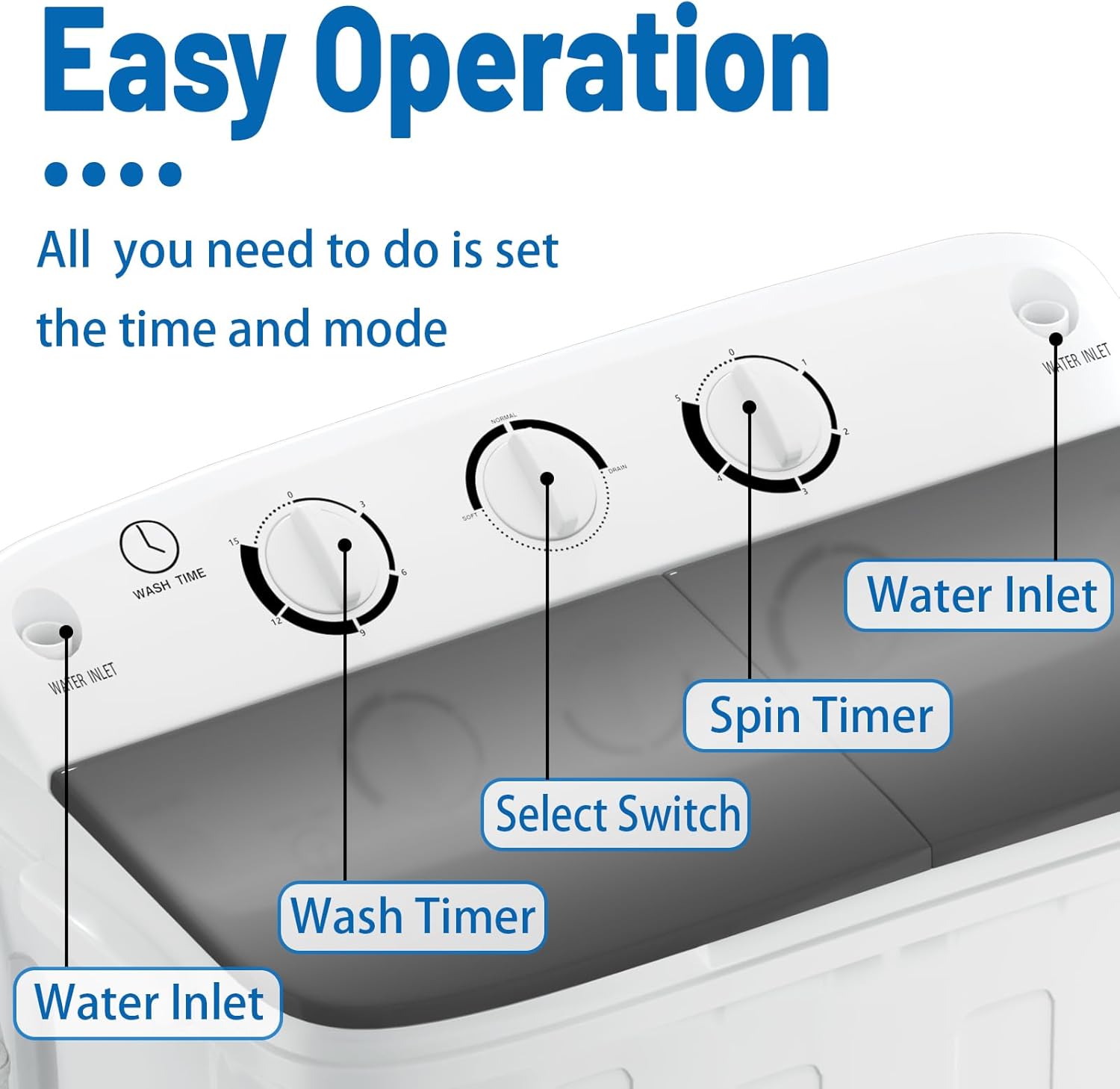 1760211174_Portable-Twin-Tub-18lbs-Washing-Machine-with-Drying-Rack-and-10-Hangers-11lbs-Washer-Mini-Compact-Laundry-Machine-with-7lbs-Spinner-Semi-automatic-Washer-Combo-for-Dorms-Apartment.jpg Portable Twin Tub 18lbs Washing Machine with Drying Rack and 10 Hangers, 11lbs Washer Mini Compact Laundry Machine with 7lbs Spinner, Semi-automatic Washer Combo for Dorms, Apartment - Image 7