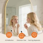 Sweetcrispy 20"x30" Arched Gold Bathroom Mirrors for Wall, Bathroom Mirrors for Over Sink, Metal Framed with HD Shatter-Proof Glass for Entryway, Living Room, Bedroom - Image 3