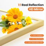 Sweetcrispy 20"x30" Arched Gold Bathroom Mirrors for Wall, Bathroom Mirrors for Over Sink, Metal Framed with HD Shatter-Proof Glass for Entryway, Living Room, Bedroom - Image 4