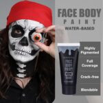BOBISUKA Black Face Body Paint, Water Based Face Painting for Art Theater Halloween Party Cosplay Clown SFX Makeup for Women Adults, Non-Toxic Washable - Image 5