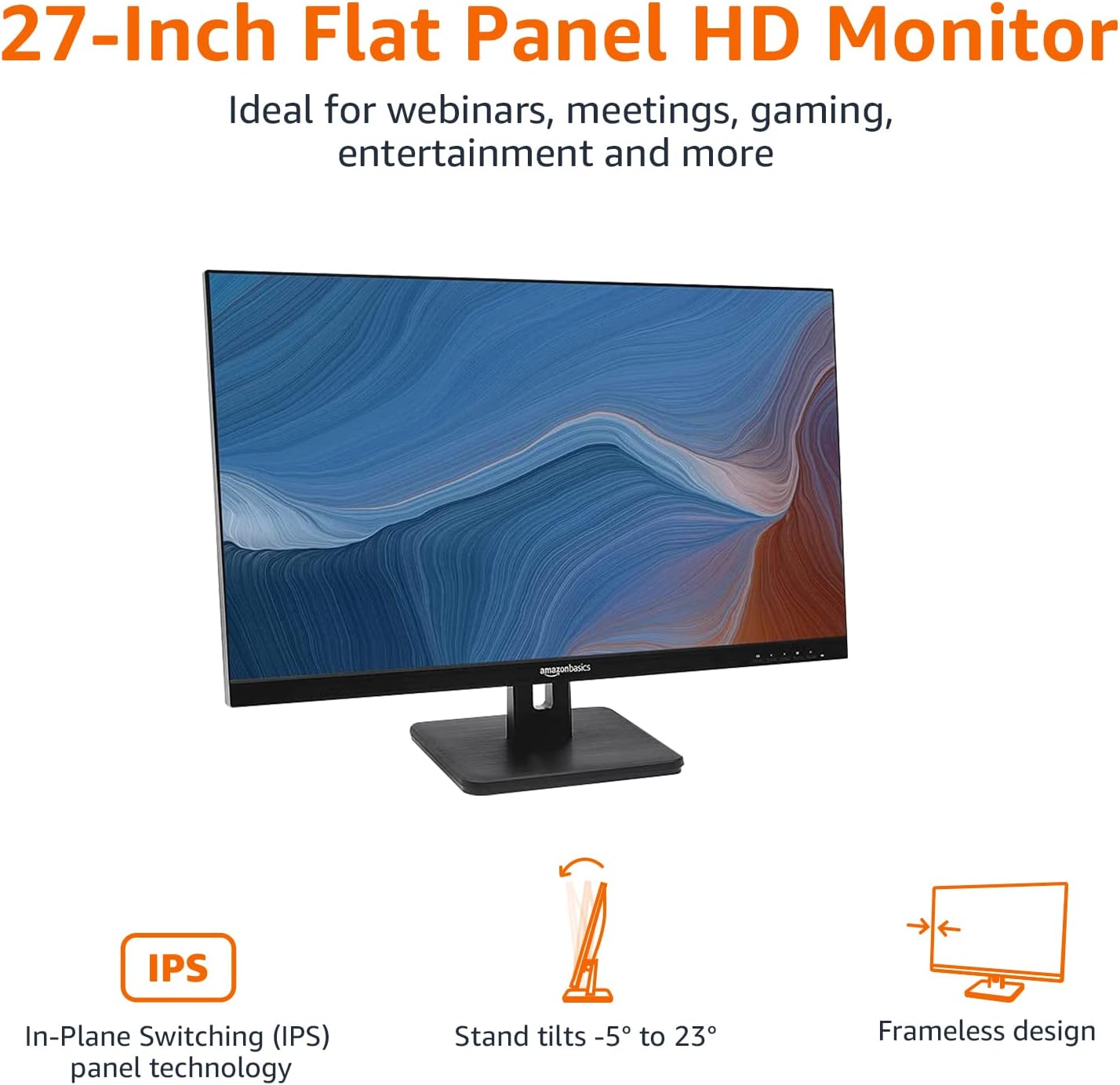 1760216400_Amazon-Basics-IPS-Monitor-75-Hz-Powered-with-AOC-Technology-FHD-1080P-HDMI-Display-Port-and-VGA-Input-VESA-Compatible-Built-in-Speakers-for-Office-and-Home-27-in-Black.jpg Amazon Basics IPS Monitor 75 Hz Powered with AOC Technology FHD 1080P HDMI, Display Port and VGA Input VESA Compatible Built-in Speakers for Office and Home, 27 in, Black - Image 3