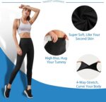 High Waisted Leggings for Women - No See Through Tummy Control Cycling Workout Yoga Pants with Pockets Reg & Plus - Image 5