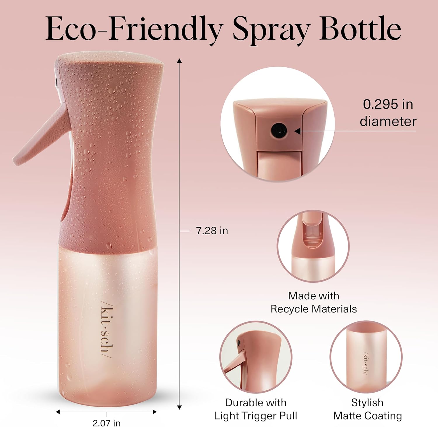 1760219725_Kitsch-Continuous-Spray-Bottle-for-Hair-–-Fine-Mist-Water-Mister-Water-Spray-Bottle-–-Recycled-Hair-Spray-Bottle-–-Spray-Bottles-for-Cleaning-Styling-Plants-More-–-Terracotta-150ml.jpg Kitsch Continuous Spray Bottle for Hair – Fine Mist Water Mister & Water Spray Bottle – Recycled Hair Spray Bottle – Spray Bottles for Cleaning, Styling, Plants & More – Terracotta, 150ml - Image 4