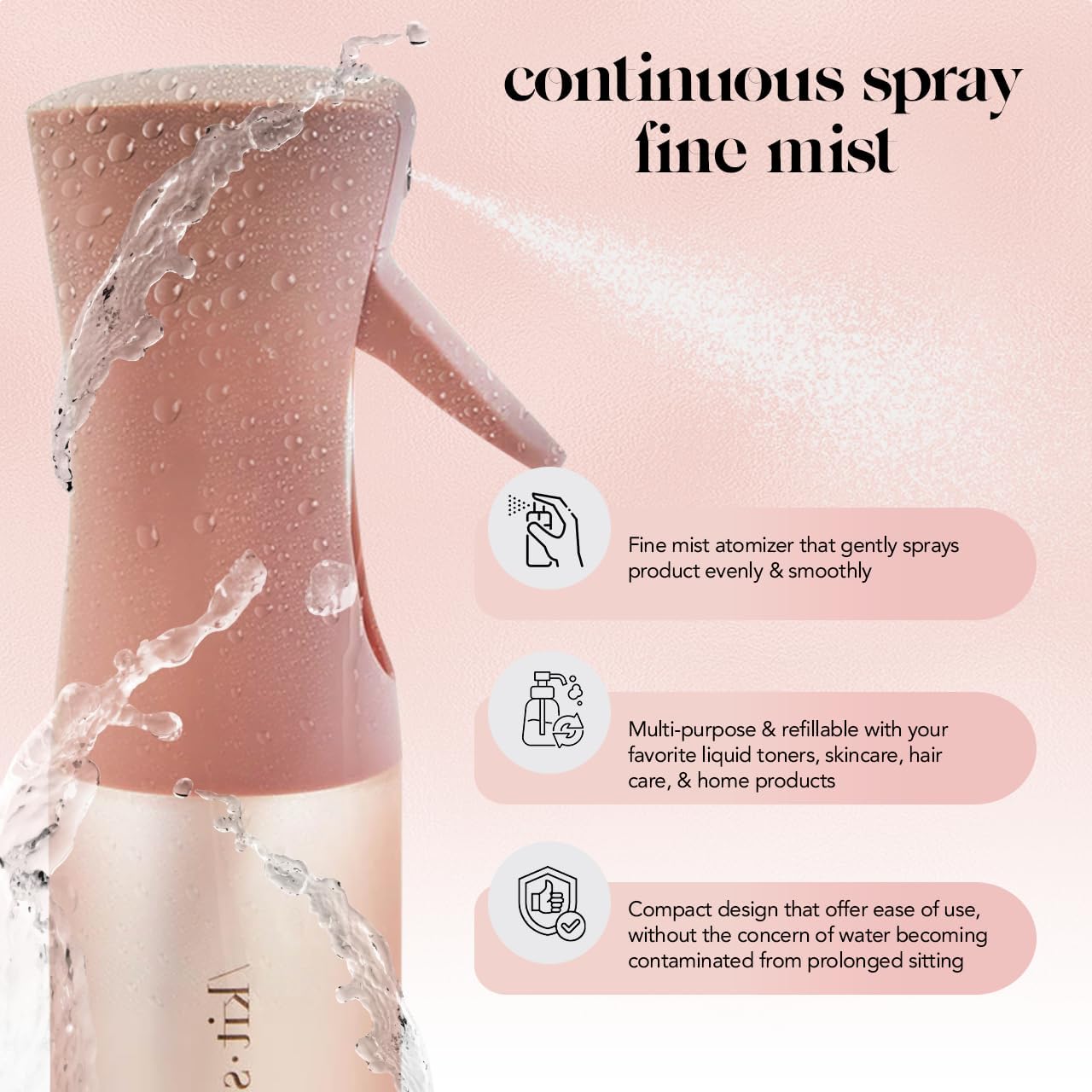 1760219727_Kitsch-Continuous-Spray-Bottle-for-Hair-–-Fine-Mist-Water-Mister-Water-Spray-Bottle-–-Recycled-Hair-Spray-Bottle-–-Spray-Bottles-for-Cleaning-Styling-Plants-More-–-Terracotta-150ml.jpg Kitsch Continuous Spray Bottle for Hair – Fine Mist Water Mister & Water Spray Bottle – Recycled Hair Spray Bottle – Spray Bottles for Cleaning, Styling, Plants & More – Terracotta, 150ml - Image 5