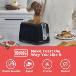BLACK+DECKER 2-Slice Toaster, T2569B, Extra Wide Slots, 6 Shade Settings, 850 Watts, Crumb Tray, Cancel Button - Image 3