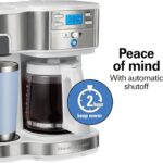 Hamilton Beach 49933 2-Way 12 Cup Programmable Drip Coffee Maker & Single Serve Machine, Glass Carafe, Auto Pause and Pour, White - Image 7