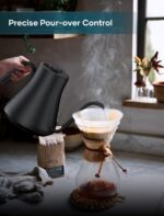 Gooseneck Electric Kettle with ±1℉ Temperature Control for Pour Over Coffee & Tea, Quick Heating, BPA-Free Stainless Steel, Built-in Brew Timer, 1500W/0.9L (Ebony Black) - Image 3