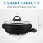 Aroma Housewares ASP-137B 3-Quart/10-inch 3-in-1 Super Pot with Grill Plate, Black - Image 6
