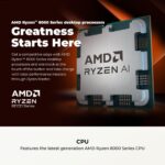 CyberPowerPC Gamer Master Gaming PC, AMD Ryzen 7 8700F 4.1GHz, GeForce RTX 5060 Ti 8GB, 16GB DDR5, 1TB PCIe 4.0 SSD, WiFi Ready & Windows 11 Home (GMA2900A2) - Image 6