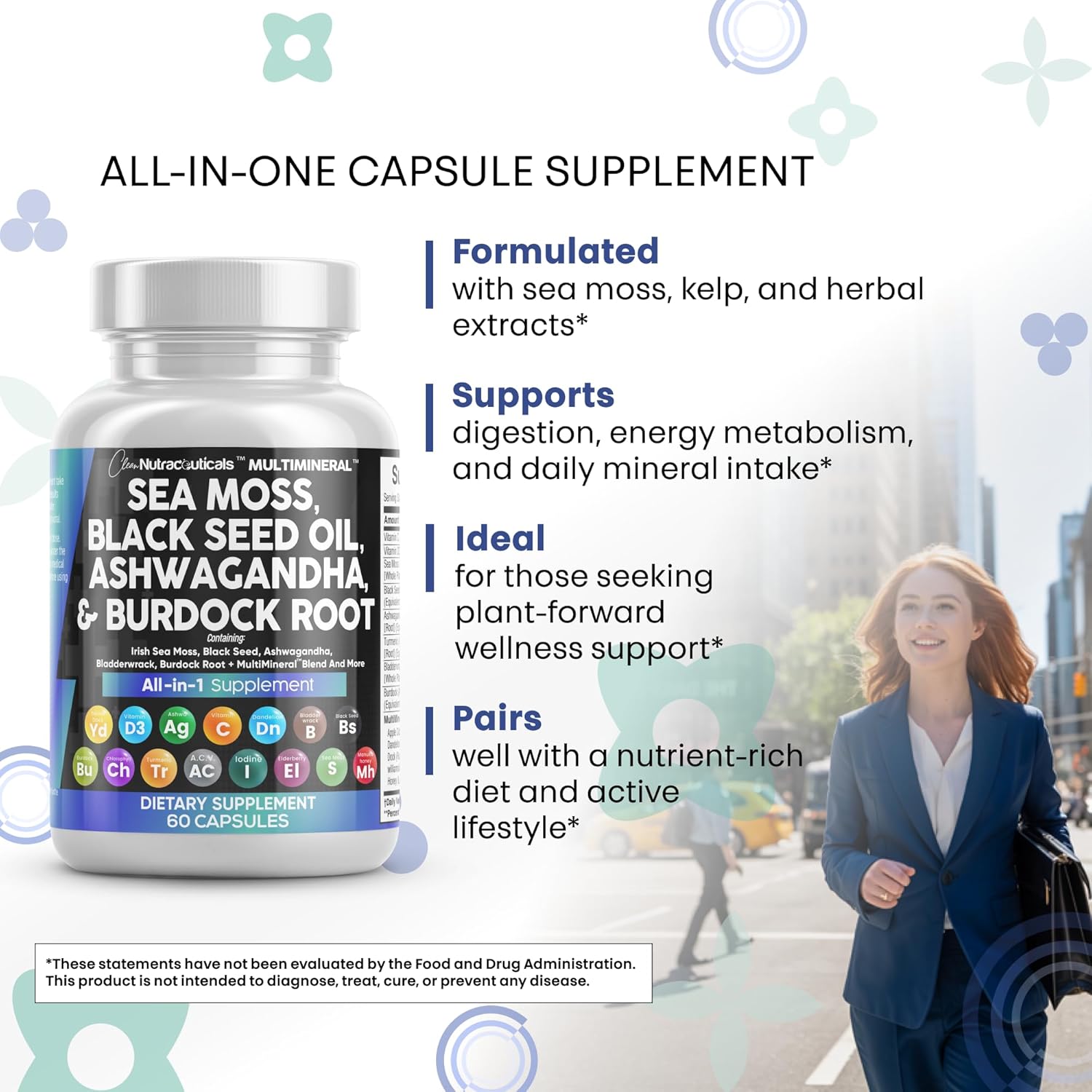 1760293480_Clean-Nutraceuticals-Sea-Moss-Black-Seed-Oil-Ashwagandha-Turmeric-Bladderwrack-Burdock-Vitamin-C-Vitamin-D3-with-Elderberry-Manuka-Dandelion-Yellow-Dock-Iodine-Chlorophyll-ACV.jpg Clean Nutraceuticals Sea Moss Black Seed Oil Ashwagandha Turmeric Bladderwrack Burdock & Vitamin C Vitamin D3 with Elderberry Manuka Dandelion Yellow Dock Iodine Chlorophyll ACV - Image 7