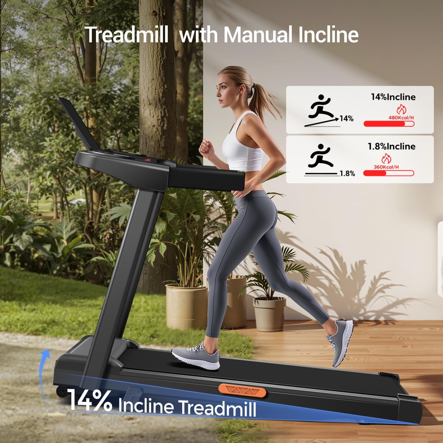 1760293714_3-in-1-Treadmill-with-14-Incline-Portable-Treadmills-for-Home-with-Handle-Foldable-Treadmills-with-300-Lbs-Weight-Capacity-3.0HP-Quiet-Walking-Pad-Treadmill-Three-Touch-Screen.jpg 3-in-1 Treadmill with 14% Incline, Portable Treadmills for Home with Handle, Foldable Treadmills with 300 Lbs Weight Capacity, 3.0HP Quiet Walking Pad Treadmill, Three Touch Screen - Image 3