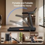 3-in-1 Treadmill with 14% Incline, Portable Treadmills for Home with Handle, Foldable Treadmills with 300 Lbs Weight Capacity, 3.0HP Quiet Walking Pad Treadmill, Three Touch Screen - Image 5