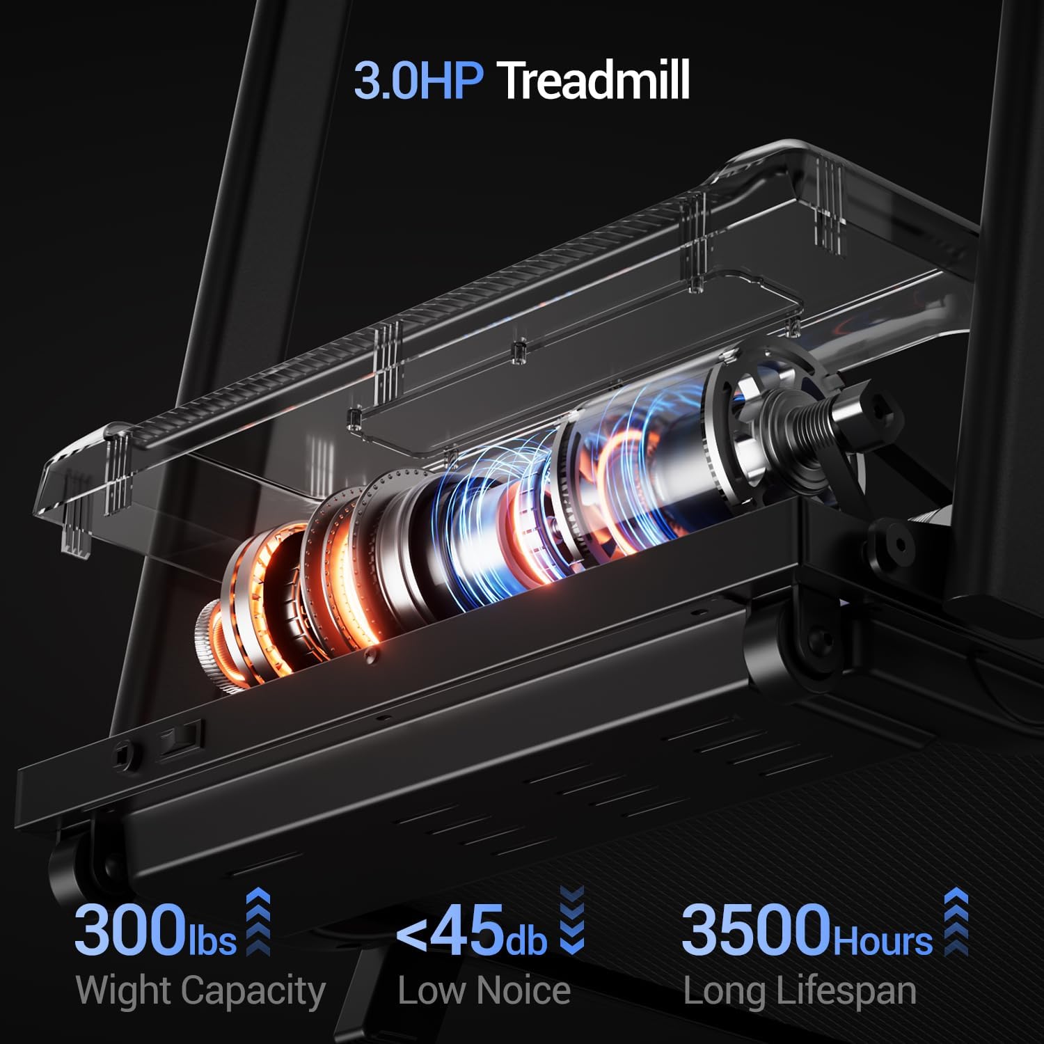 1760293723_3-in-1-Treadmill-with-14-Incline-Portable-Treadmills-for-Home-with-Handle-Foldable-Treadmills-with-300-Lbs-Weight-Capacity-3.0HP-Quiet-Walking-Pad-Treadmill-Three-Touch-Screen.jpg 3-in-1 Treadmill with 14% Incline, Portable Treadmills for Home with Handle, Foldable Treadmills with 300 Lbs Weight Capacity, 3.0HP Quiet Walking Pad Treadmill, Three Touch Screen - Image 8
