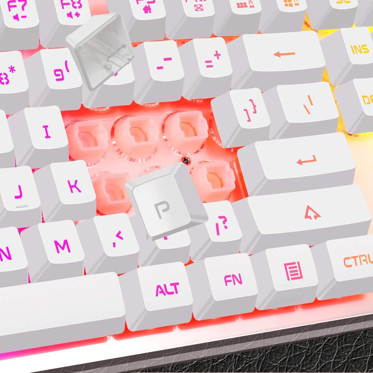 Gaming Keyboard and Mouse Combo, K1 RGB LED Backlit Keyboard with 104 Key for PC/Laptop(White) - Image 5
