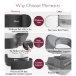 Momcozy Hip Seat Baby Carrier - Adjustable Waistband with Original 3D Belly Protector, Ergonomic Carrier with Various Pockets for Newborns & Toddlers up to 45lbs (Black, Medium) - Image 7