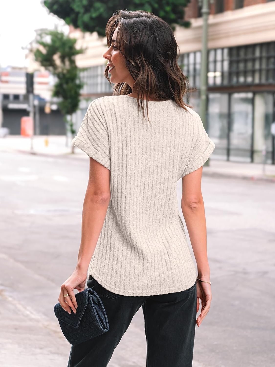 1760304517_AUTOMET-Women-Textured-Shirts-Fall-Sweaters-Loose-Fit-Short-Sleeve-Tunic-Tops-2025-Dressy-Casual-Business-Blouses.jpg AUTOMET Women Textured Shirts Fall Sweaters Loose Fit Short Sleeve Tunic Tops 2025 Dressy Casual Business Blouses - Image 5