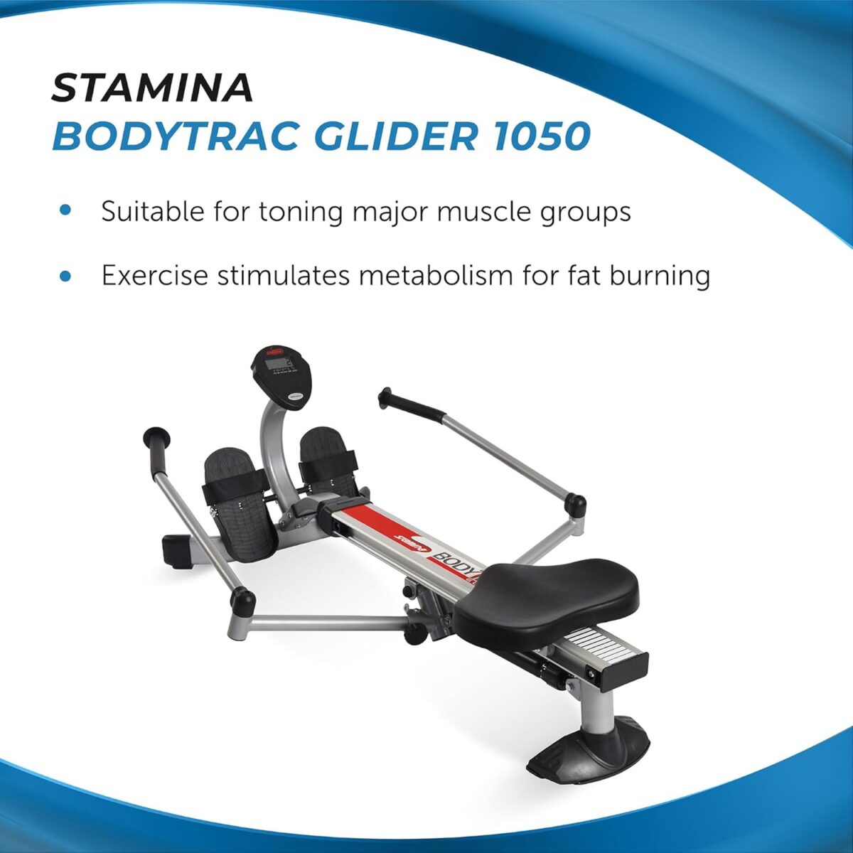 Stamina Hydraulic Rowing Machine, BodyTrac Glider with Cylinder Resistance, 250 Lbs - Home and Gym Exercise Equipment - Ideal for Fitness Training and Body Workout - Image 4
