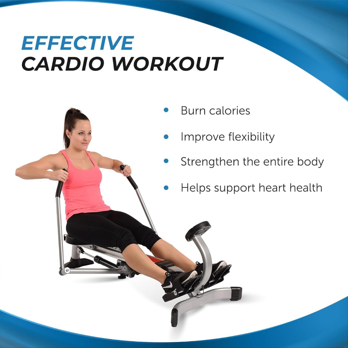 Stamina Hydraulic Rowing Machine, BodyTrac Glider with Cylinder Resistance, 250 Lbs - Home and Gym Exercise Equipment - Ideal for Fitness Training and Body Workout - Image 5