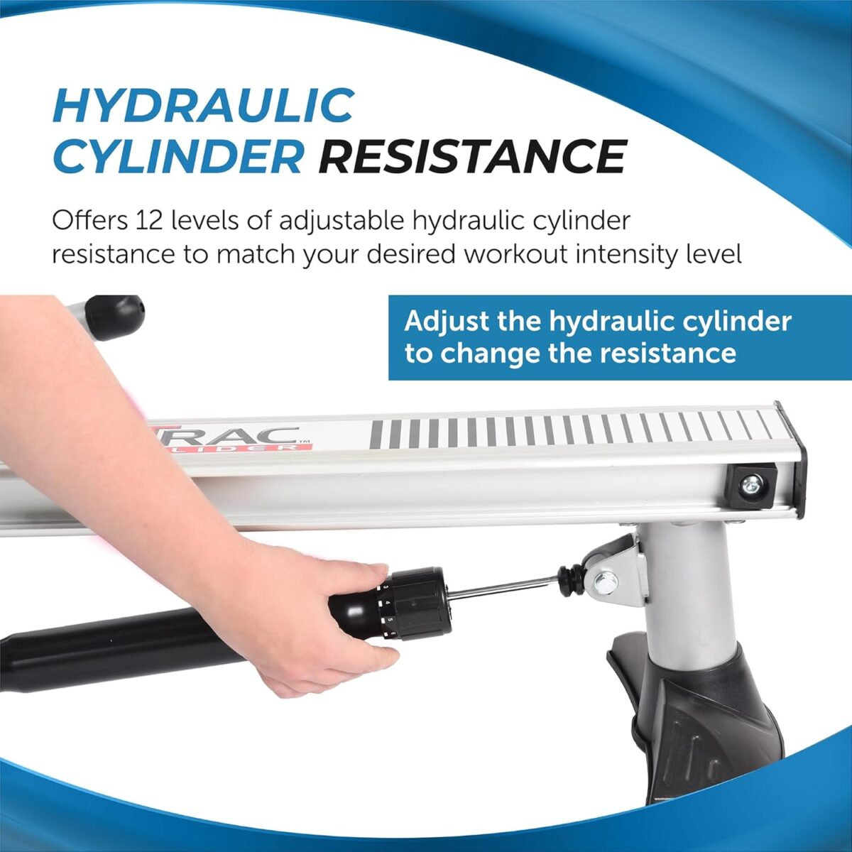 Stamina Hydraulic Rowing Machine, BodyTrac Glider with Cylinder Resistance, 250 Lbs - Home and Gym Exercise Equipment - Ideal for Fitness Training and Body Workout - Image 6