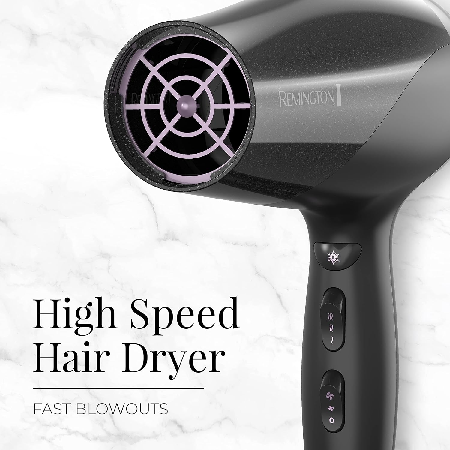 1760341140_Remington-Damage-Protection-Hair-Dryer-with-Ceramic-Ionic-Tourmaline-Technology-Black-Diffuser-and-Concentrator-3-Piece-Set.jpg Remington Damage Protection Hair Dryer with Ceramic Ionic Tourmaline Technology, Black, Diffuser and Concentrator, 3 Piece Set - Image 4