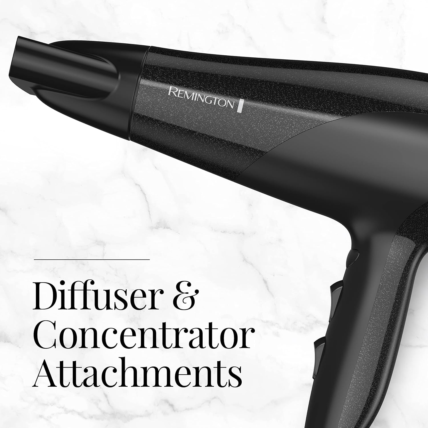 1760341142_Remington-Damage-Protection-Hair-Dryer-with-Ceramic-Ionic-Tourmaline-Technology-Black-Diffuser-and-Concentrator-3-Piece-Set.jpg Remington Damage Protection Hair Dryer with Ceramic Ionic Tourmaline Technology, Black, Diffuser and Concentrator, 3 Piece Set - Image 5
