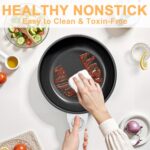 Dezin Hot Pot Electric Upgraded, Non-Stick Sauté Pan, Rapid Noodles Electric Pot, 1.5L Mini Portable Hot Pot for Steak, Egg, Fried Rice, Ramen, Oatmeal, Soup with Power Adjustment - Image 6